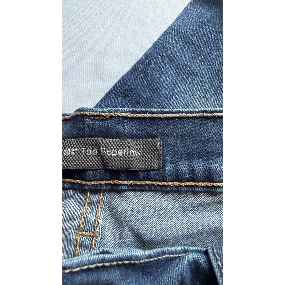 Levi's 524 Too Superlow Women's Jeans Size 11M Blue Skinny Denim Gently Used W30 - Picture 4 of 7
